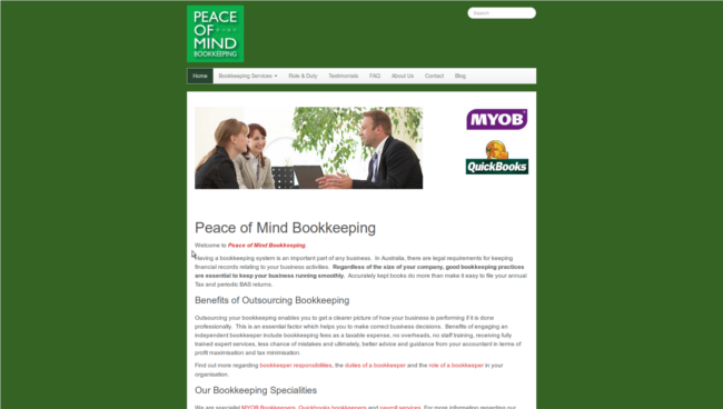 peace of mind bookkeeping
